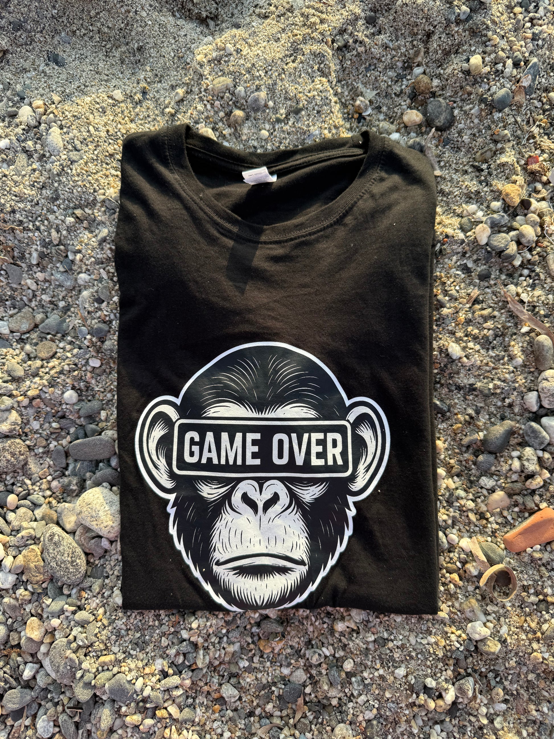 Maglietta Adulto – Scimmia Game Over triste