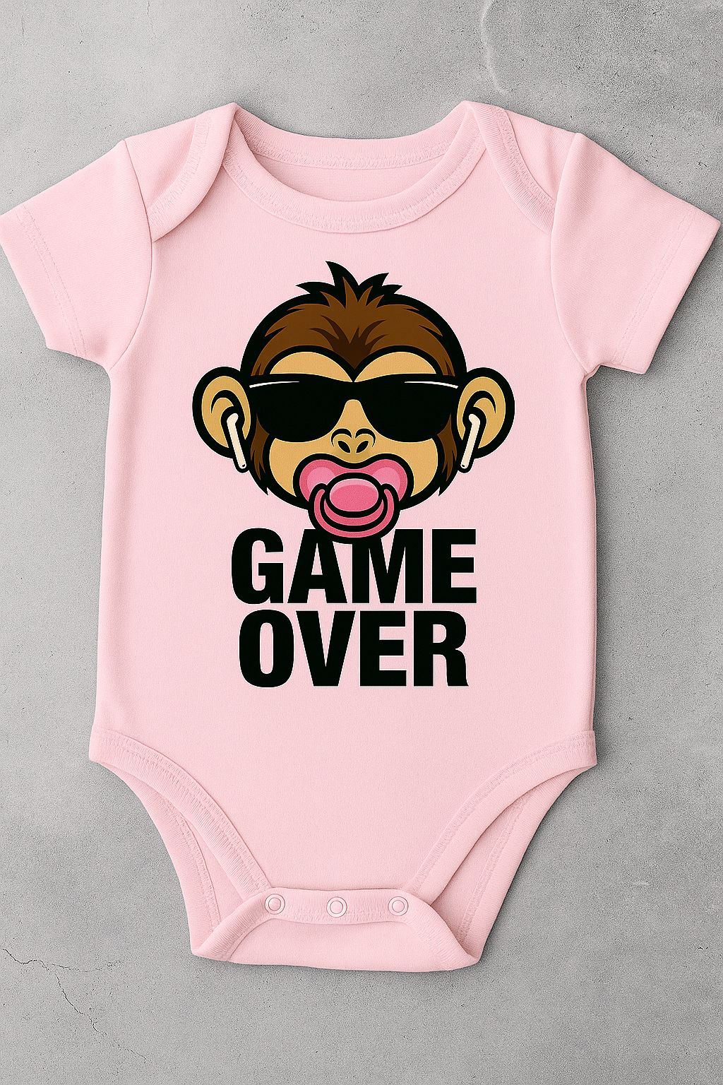 👶 Body per Bambina – “Scimmietta Game Over”