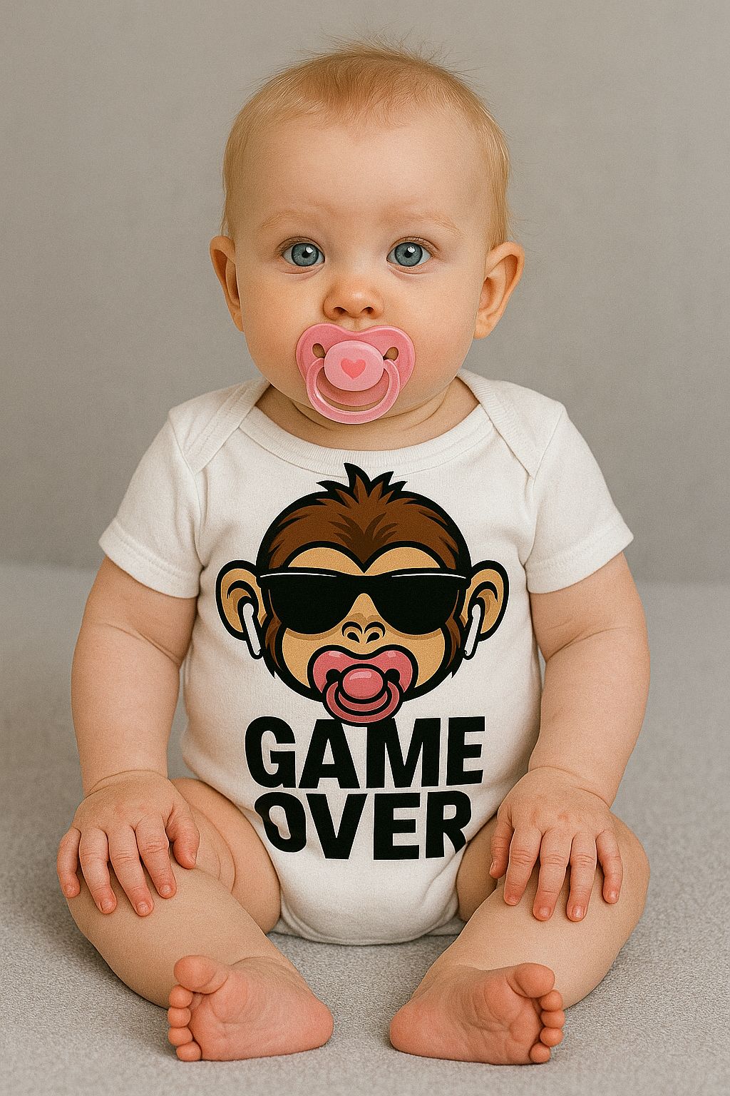 👶 Body per Bambina – “Scimmietta Game Over”